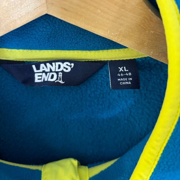 Lands' End Men's Quarter Button Sweater - Picture 2 of 4